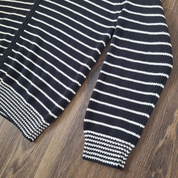 💙 Talbots Full Zipper Cardigan Sweater 100% Cotton - Picture 7 of 9